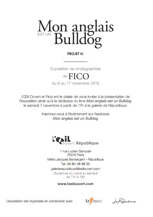 Flyer Mon Anglais est un Bulldog - Projet H. Fico-Verso
